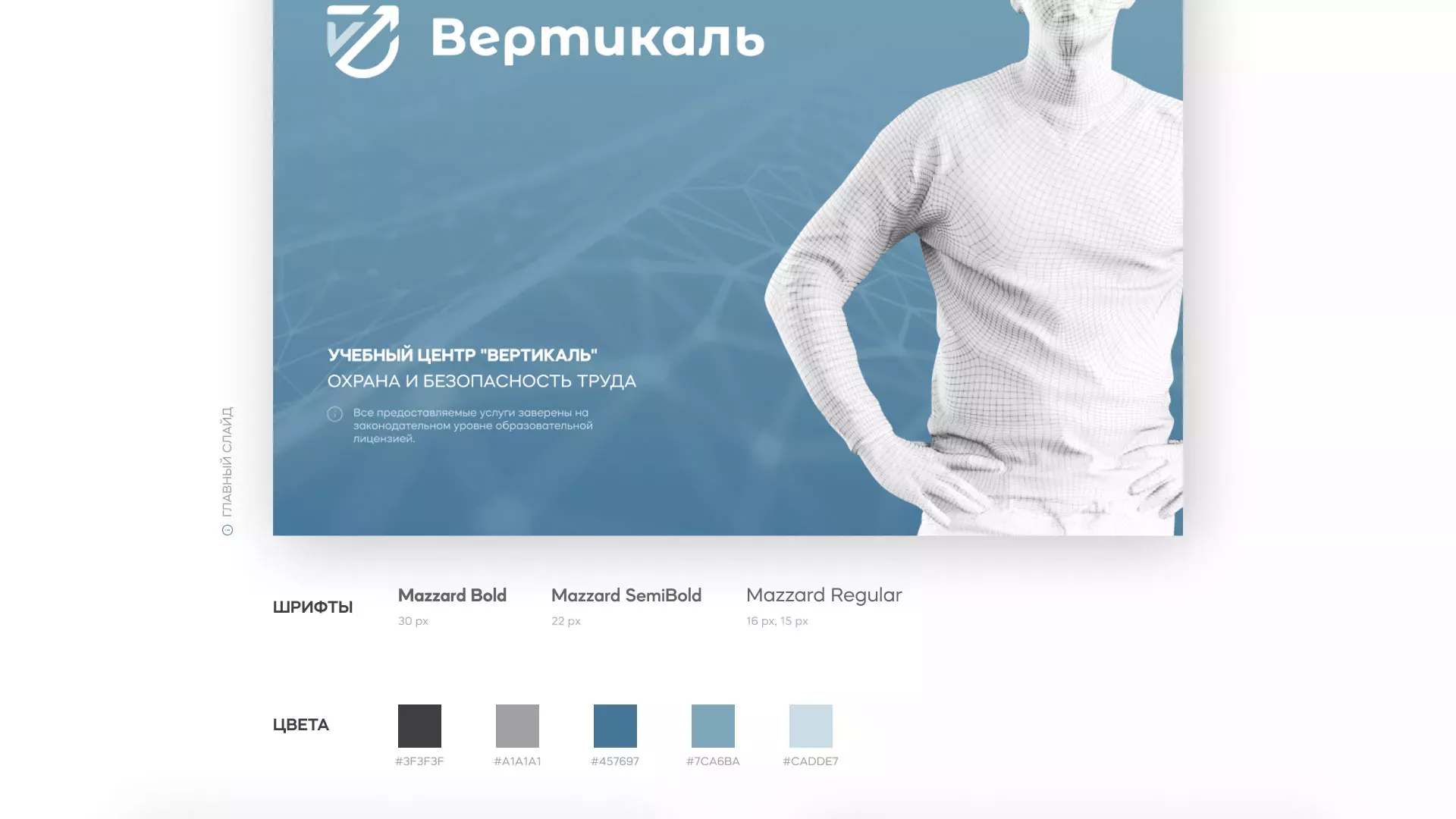 Разработка презентации для учебного центра «Вертикаль» в Ставрополе