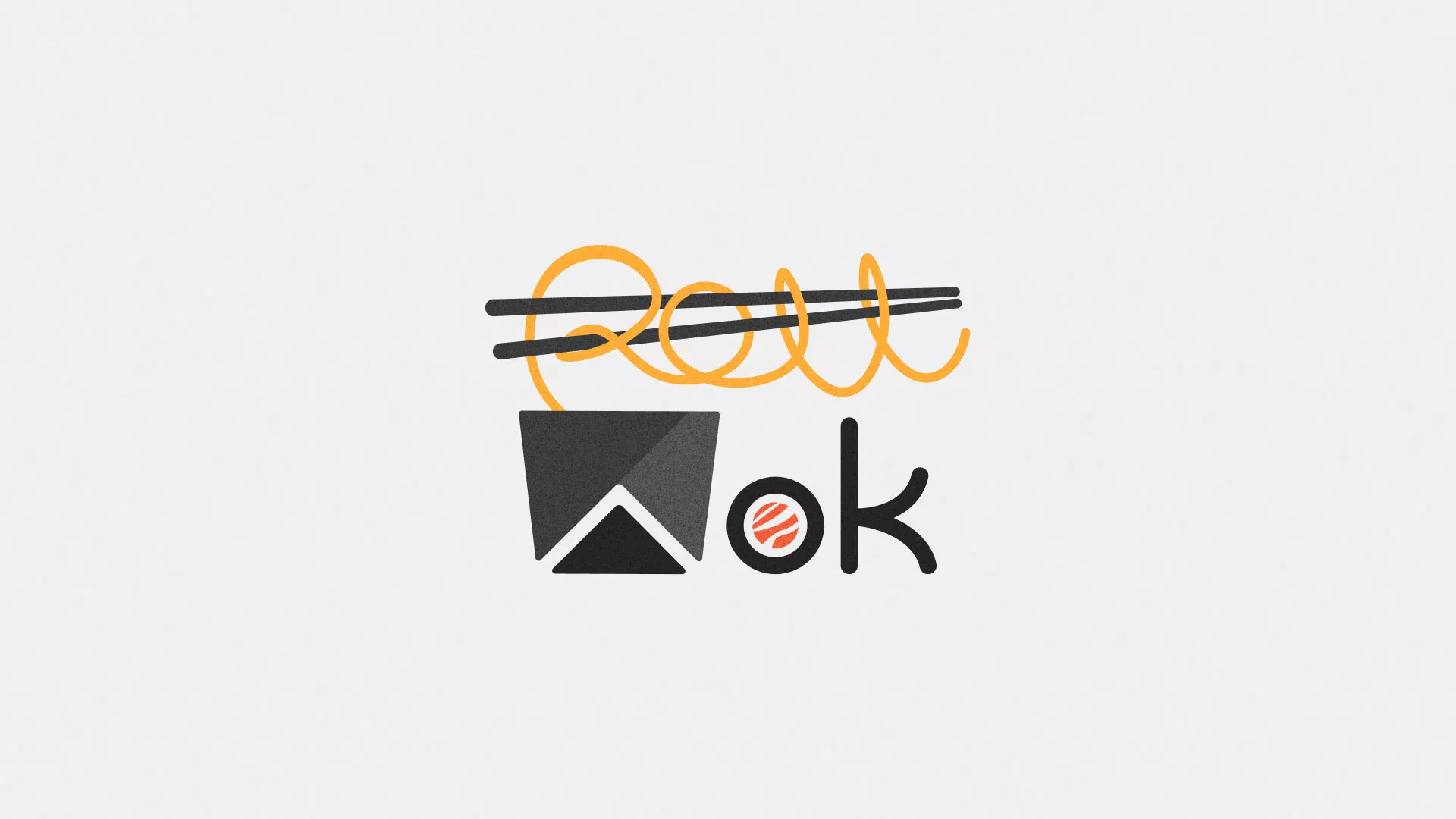 Разработка логотипа суши-бара «Roll Wok Club» в Ставрополе