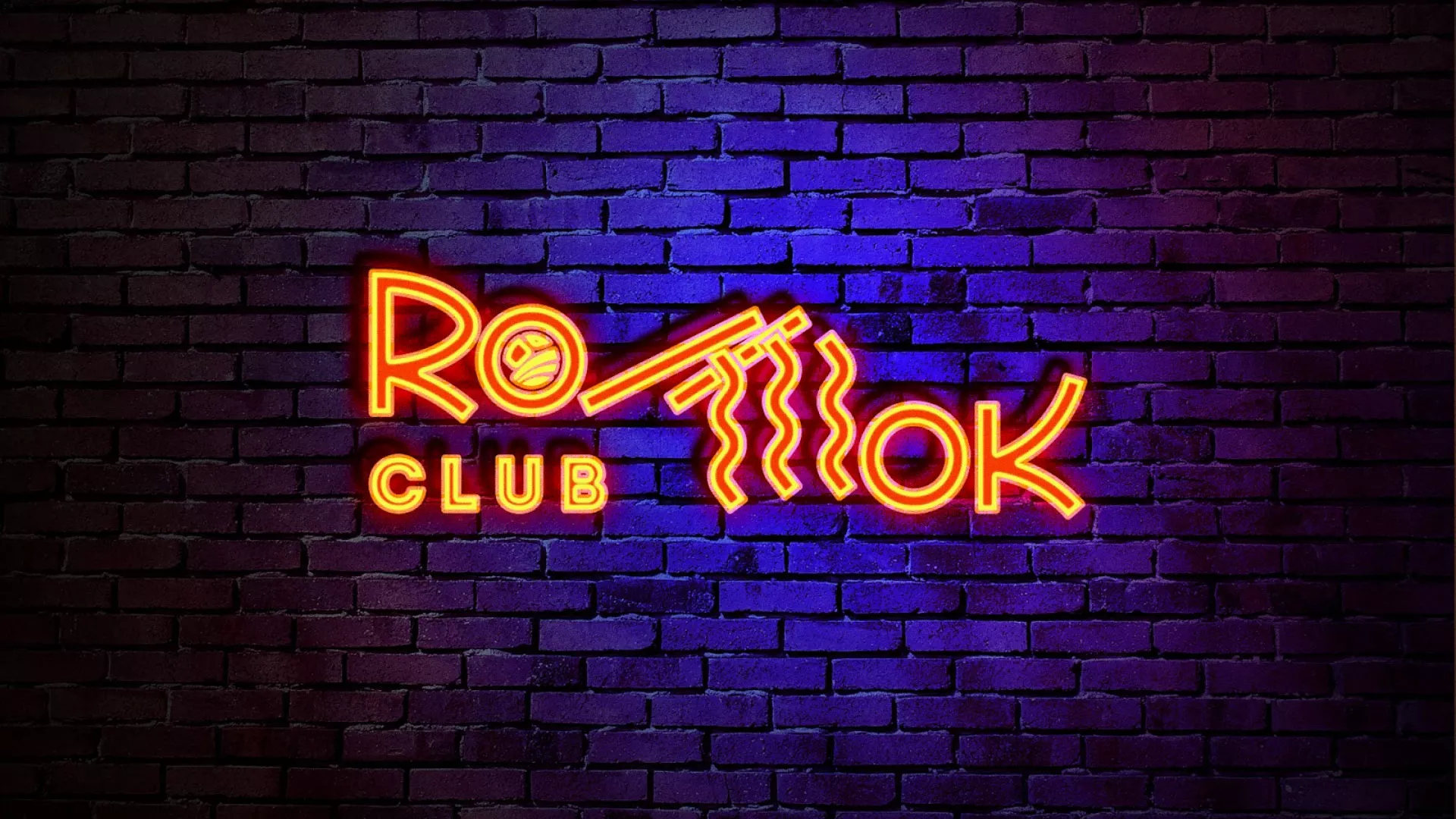 Разработка интерьерной вывески суши-бара «Roll Wok Club» в Ставрополе